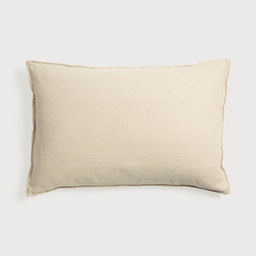[21313] Lin cushion - lumbar (Sand)
