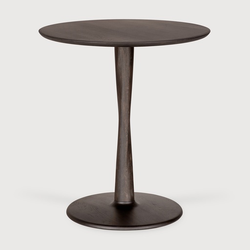 [50023] Oak Brown Torsion dining table (70x70x76cm)