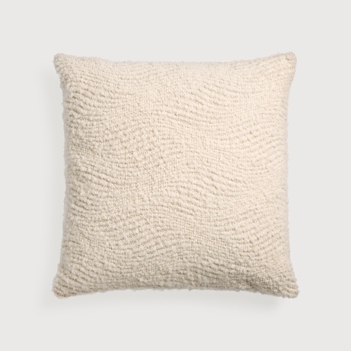 [21301] Coussin Wave - carré (Blanc cassé)