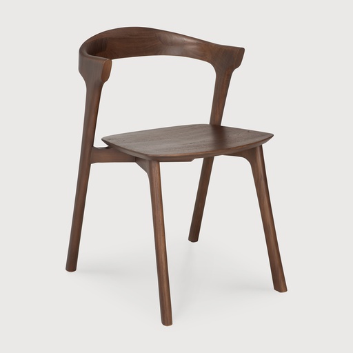 [10686] Teak Bok brown dining chair