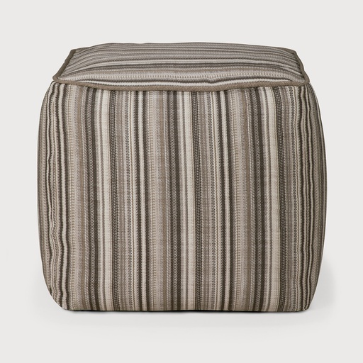 [20183] Zahara outdoor pouf (Grey Stripe)
