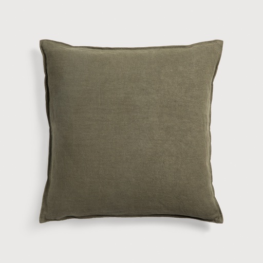 [21310] Lin cushion - square (Olive)