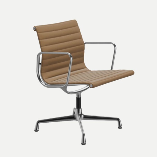 [L1082] Eames Aluminium Chair EA 108 (Camel leather)