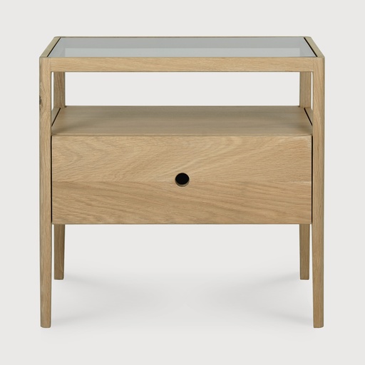 [51245] Spindle bedside table (Oak)