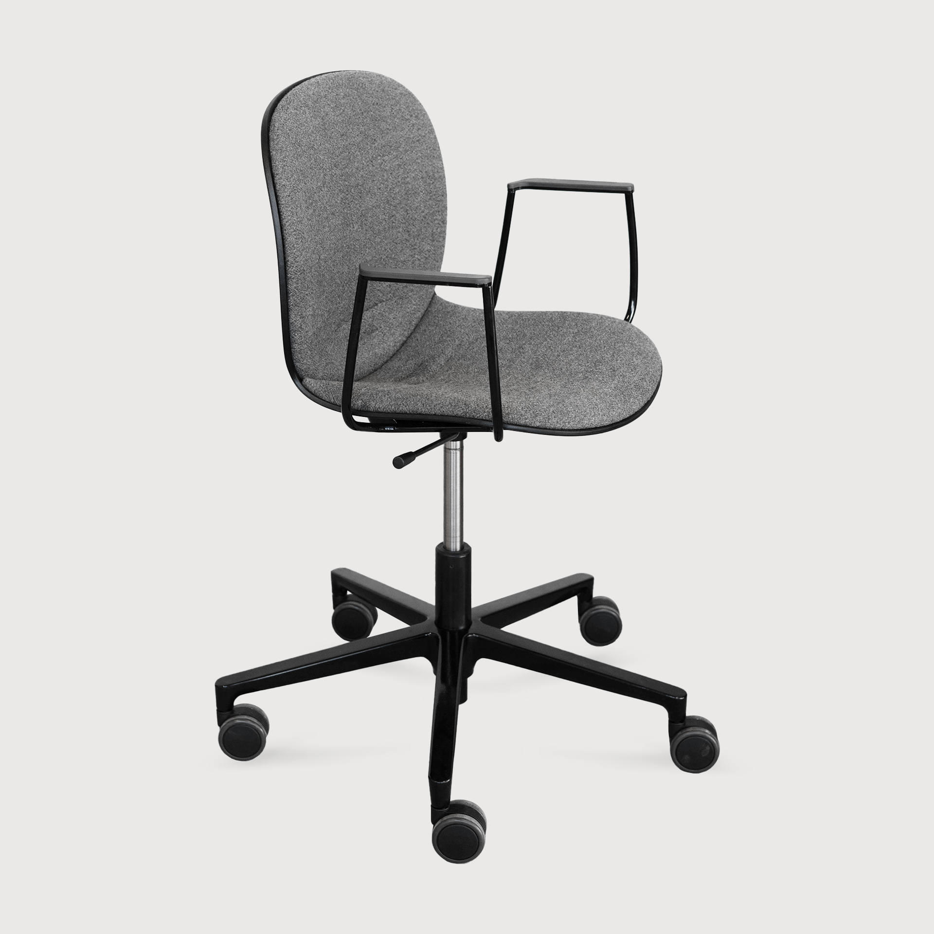 [L6071] Office chair 6070 SB with armrests (Dark grey)