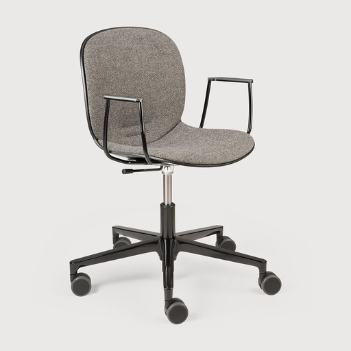 [26016] Office chair RBM Noor with armrests (Light grey)