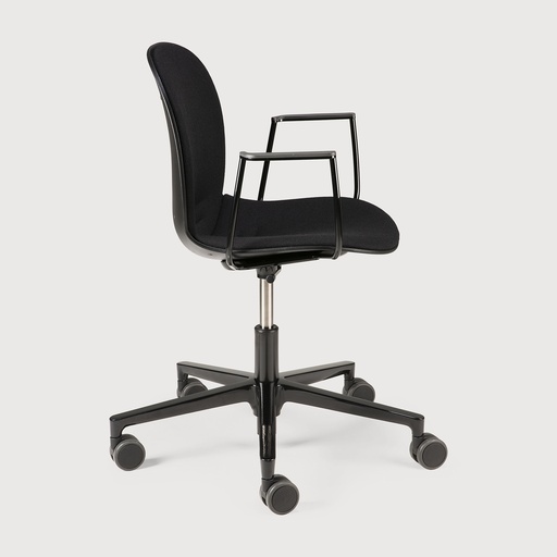 [26015] Office chair RBM Noor with armrests (Black)