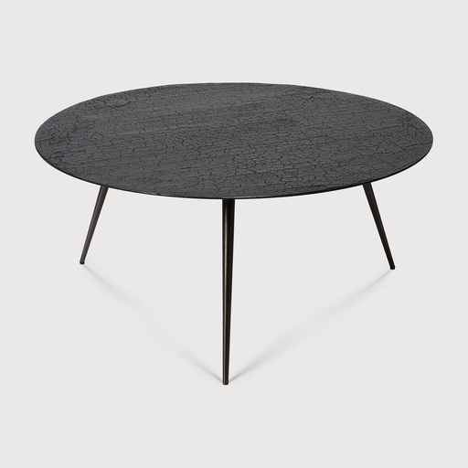 [25907*] Luna coffee table - lava  (Black, 80x80x35cm)