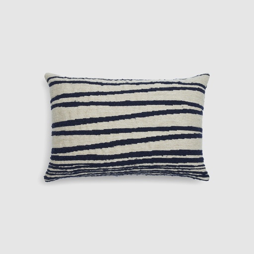 [21063] White Stripes cushion - lumbar