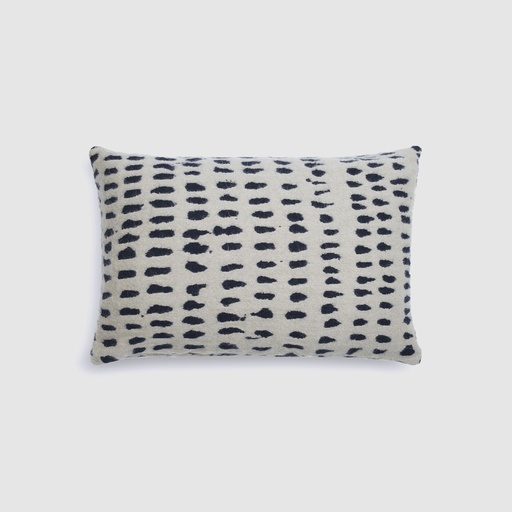[21061] Dots cushion - lumbar (White)