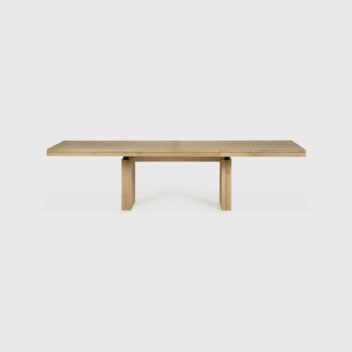 [52066] Oak Double extendable dining table