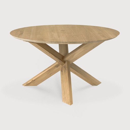 [50165] Oak Circle dining table (136x136x76cm)