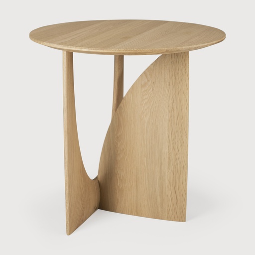 [50537] Geometric side table (Oak)