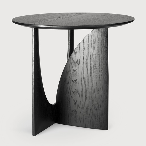 [50536] Geometric side table (Oak Black)
