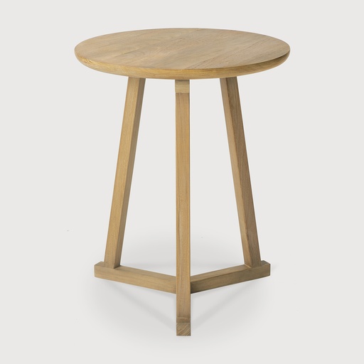 [50508] Oak Tripod side table  (Oak, 46x46x56cm)