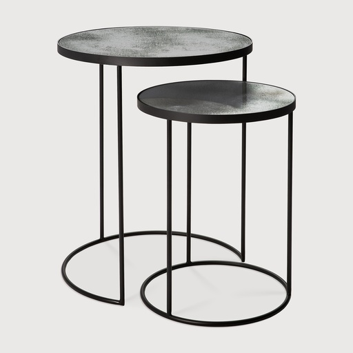 [20723] Nesting side table set (Clear)