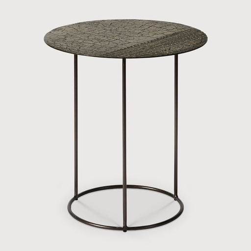 [25924R] Celeste side table - lava linear  (Whisky)