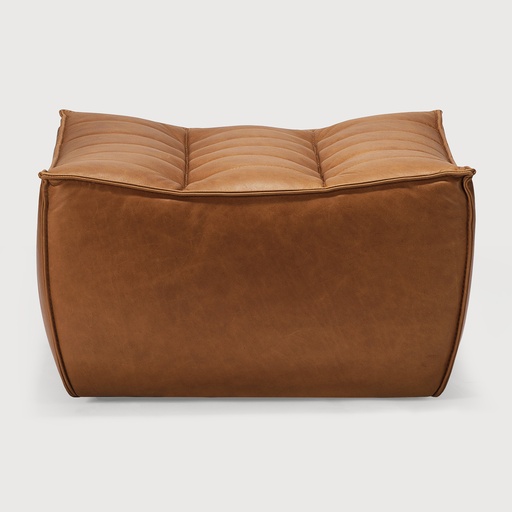 [20081] N701 sofa - footstool  (Old Saddle - Leather)