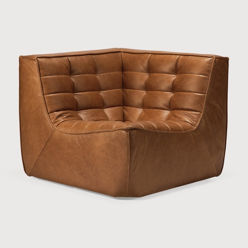 [20080*] N701 sofa - corner (Old Saddle - Leather)