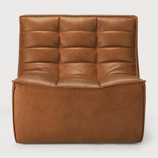 [20082] N701 sofa - 1 seater  (Old Saddle - Leather)