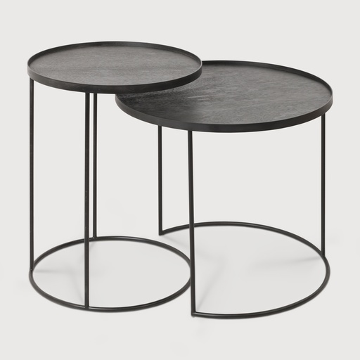 [20721] Round tray side table set