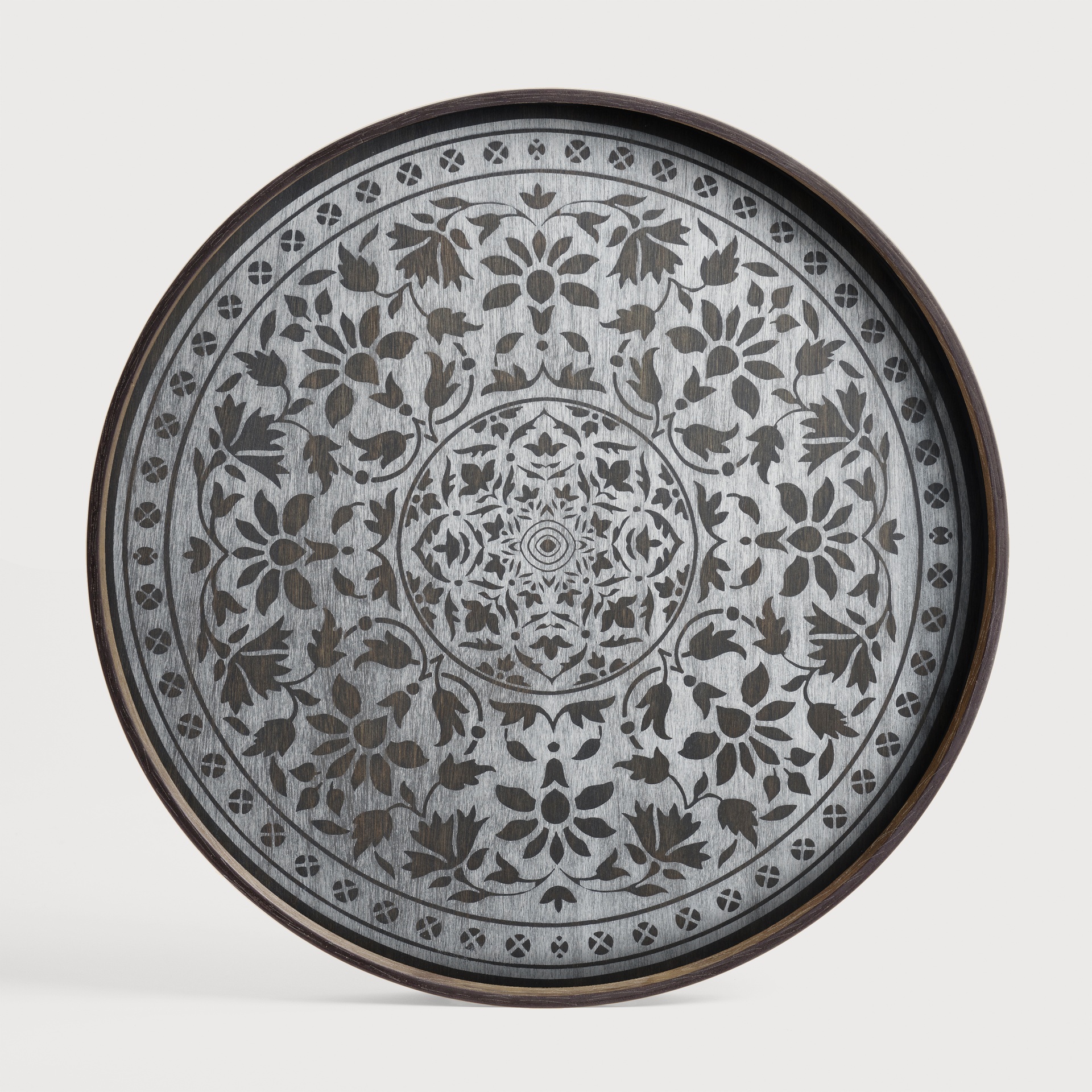 [20336R] White Marrakesh wooden tray