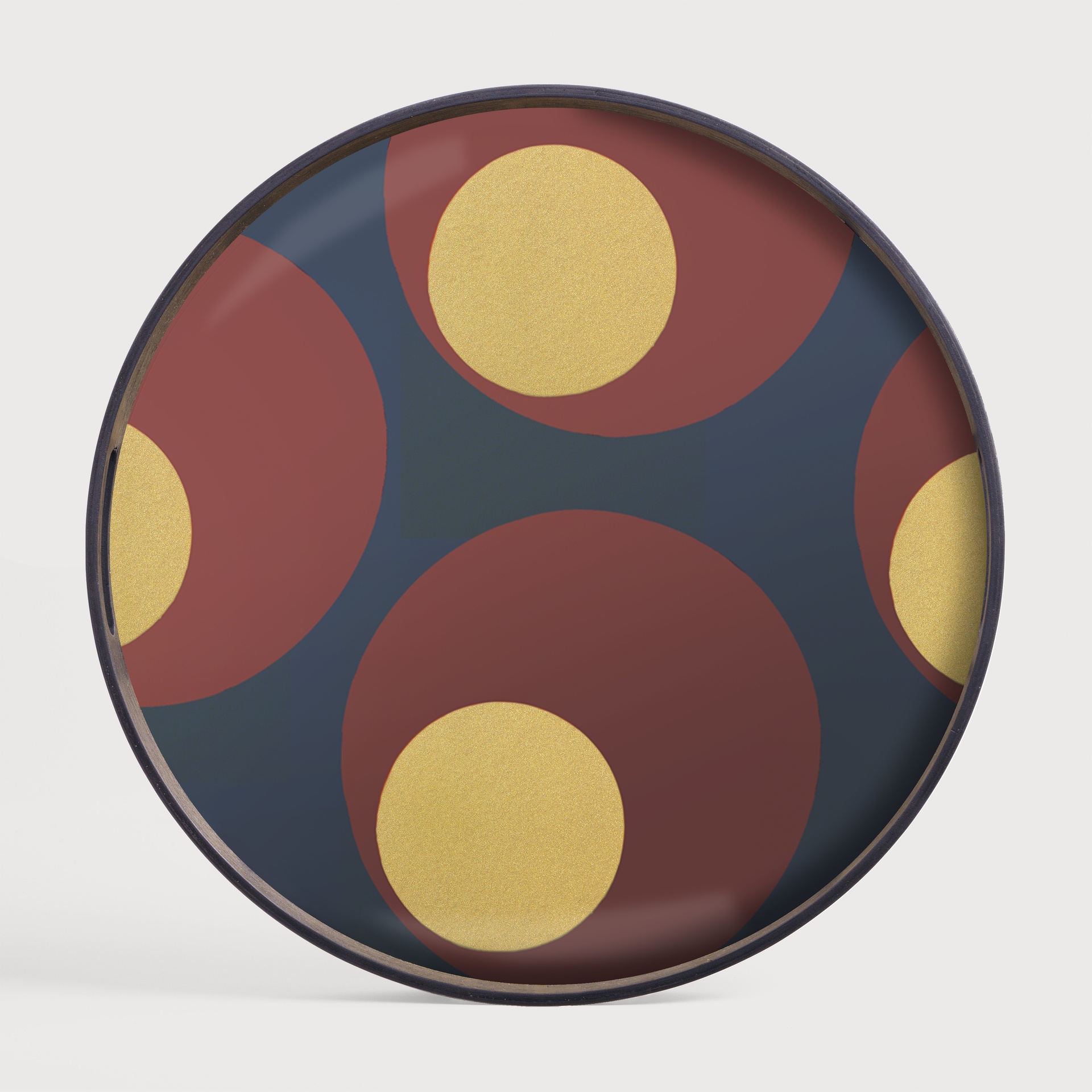 [20933R] Turkish Dots glass tray