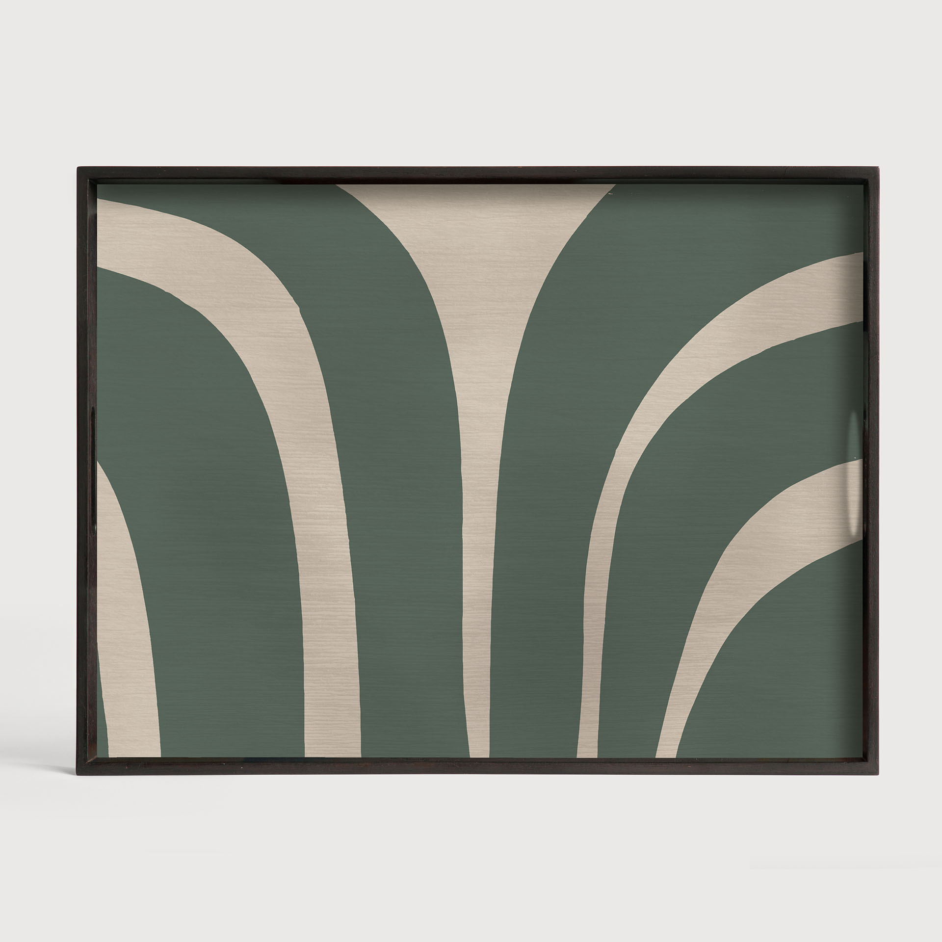 [20940R] Slate Curves wooden tray