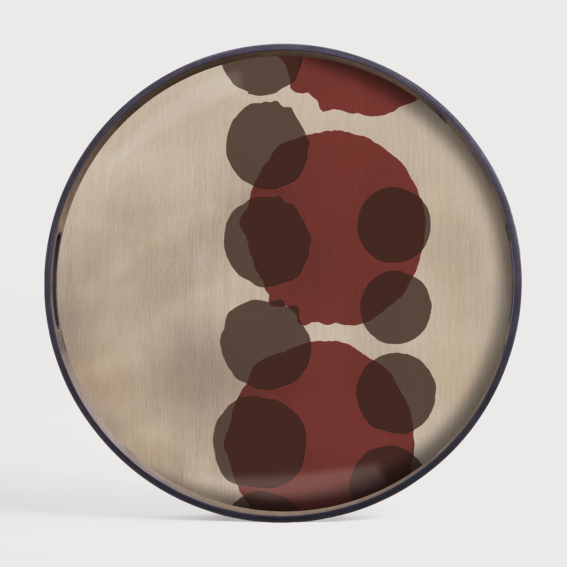 [20437R] Pinot Layered Dots glass tray