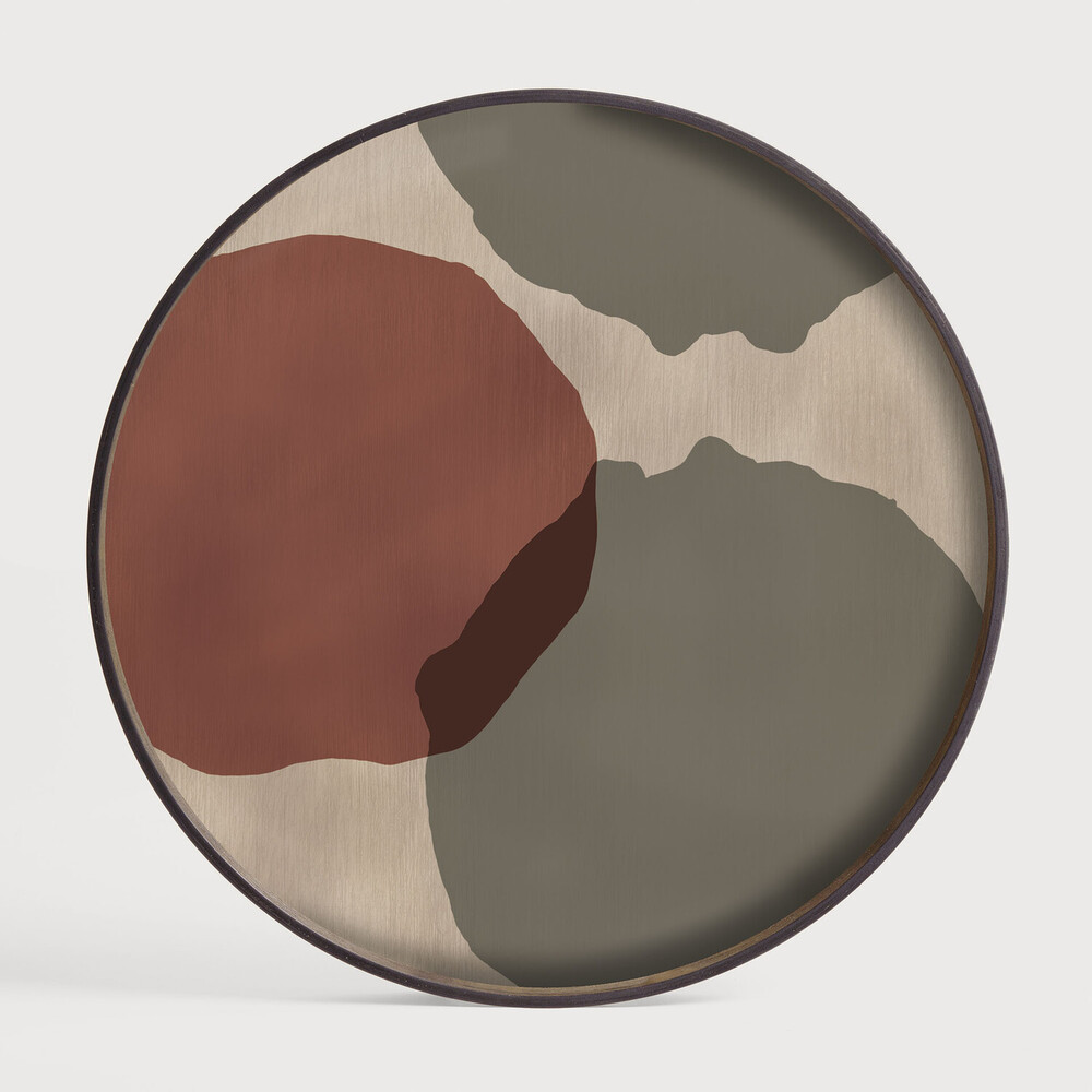 [20439R] Plateau en verre Overlapping Dots