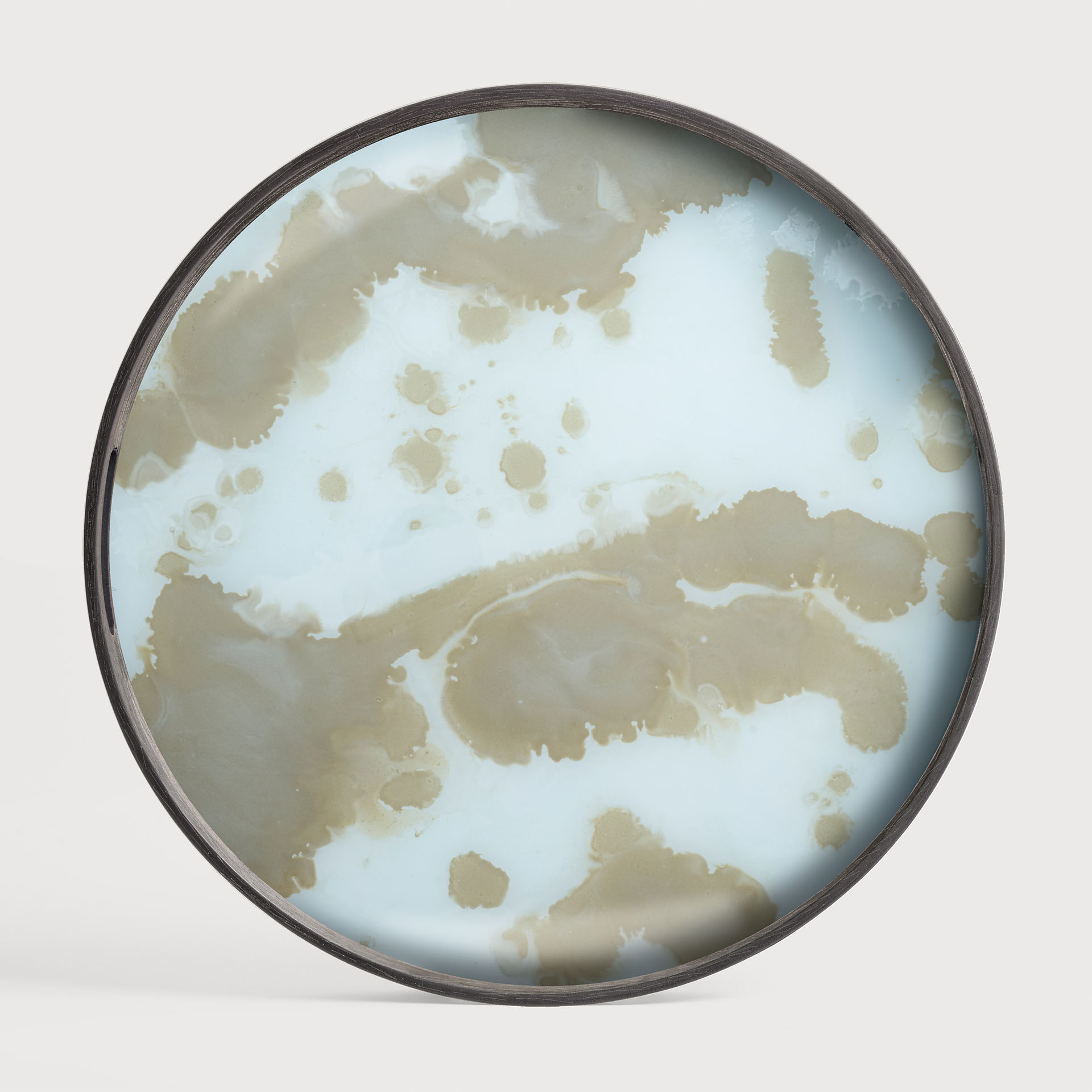 [20361R] Mist Gold Organic glass tray 