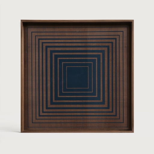 [20919] Ink Squares glass tray (38x38x4cm)