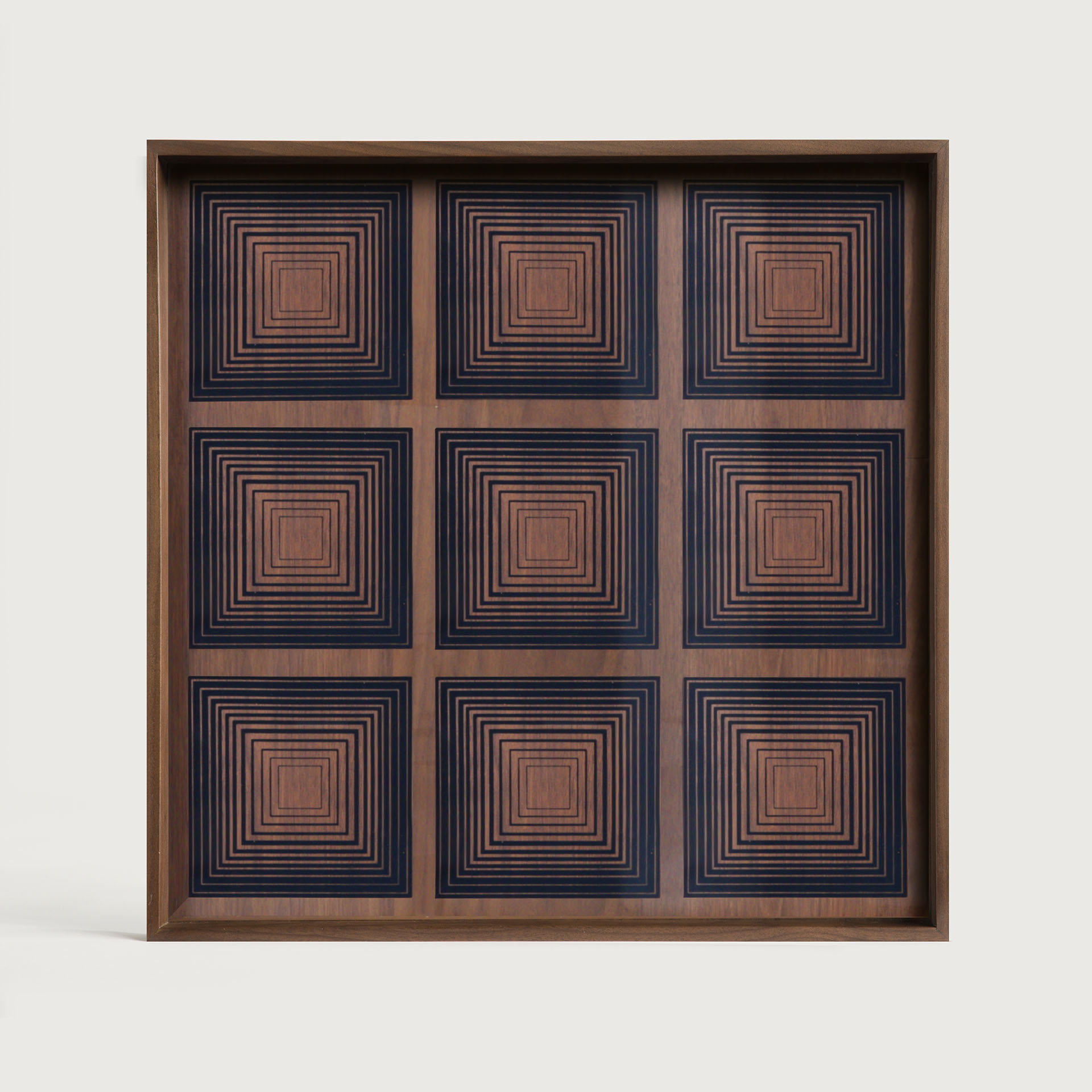 [20920*] Ink Squares glass tray (51x51x4cm)