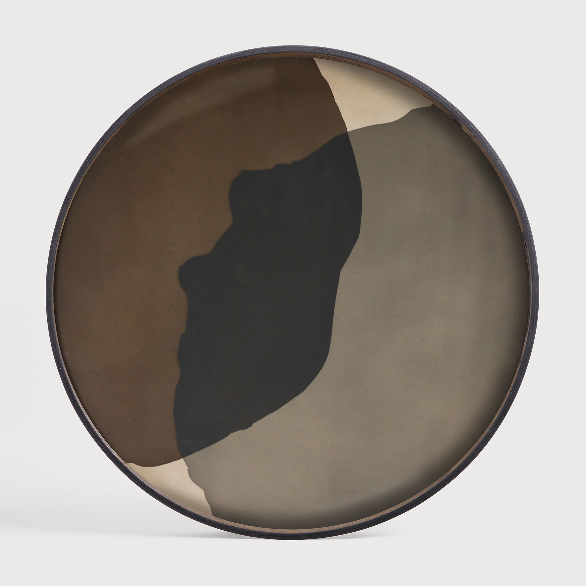 [20909R] Graphite Combined Dots glass tray 