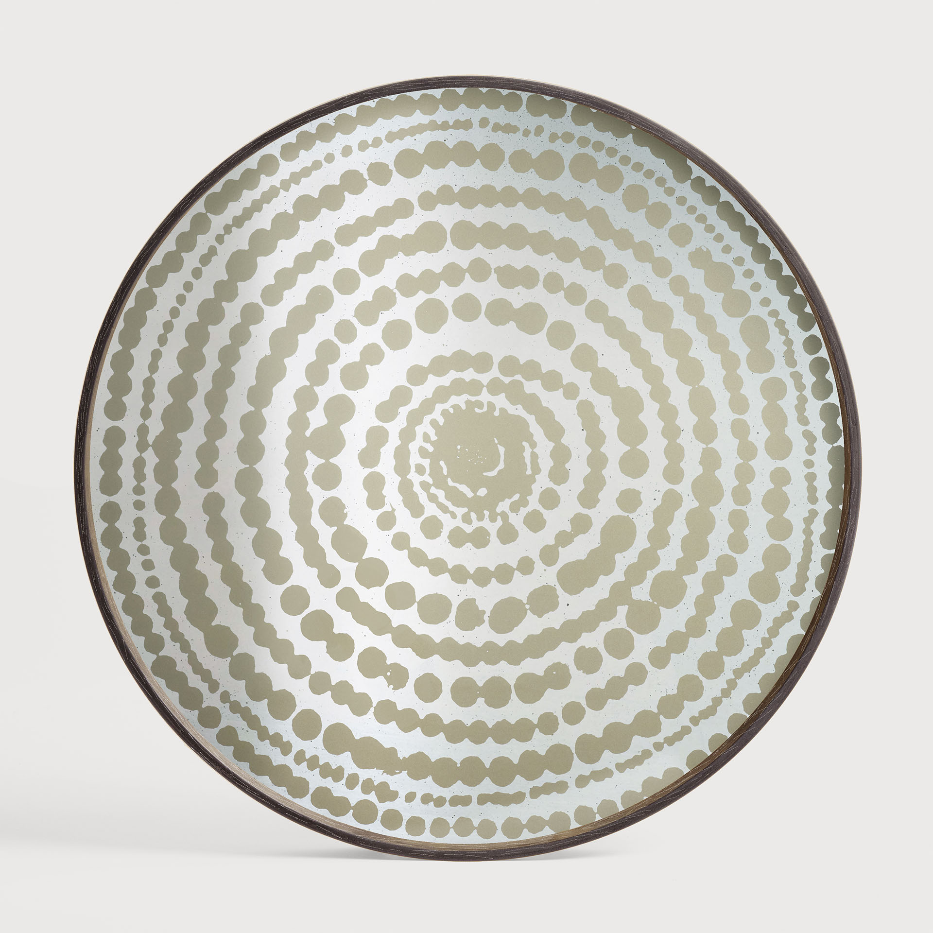 [20373R] Gold Beads mirror tray