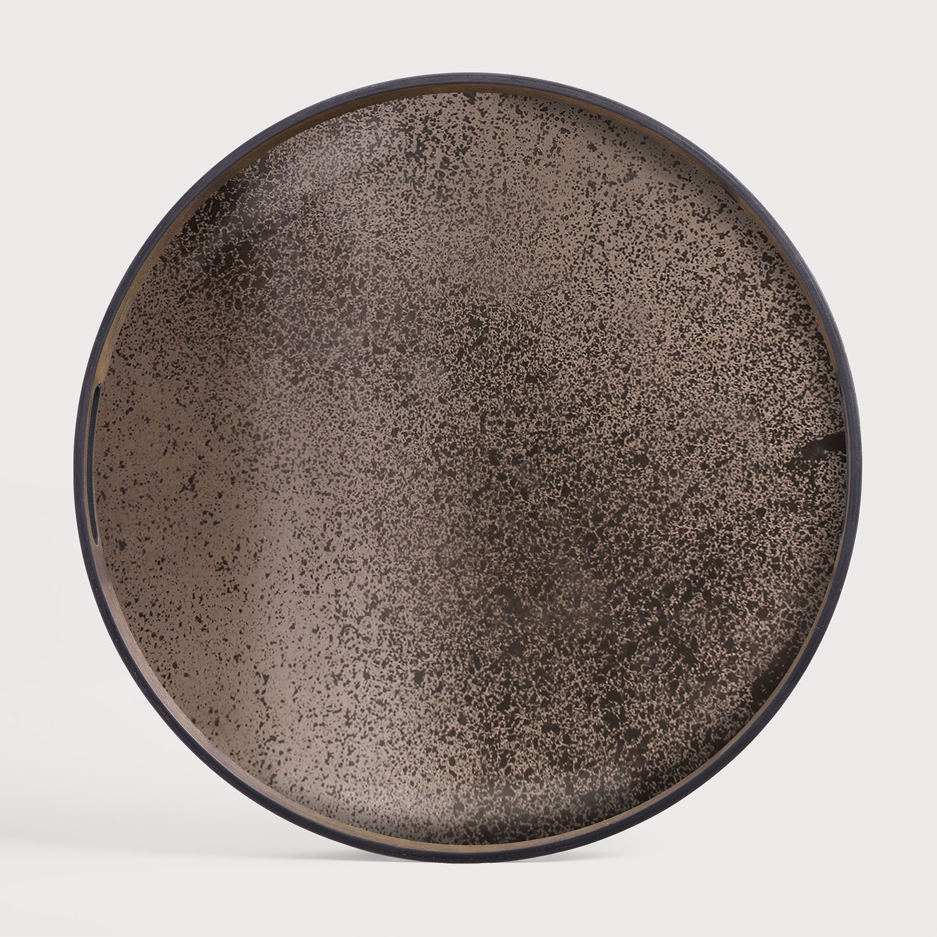[20403] Bronze mirror tray - round (48x48x4cm)