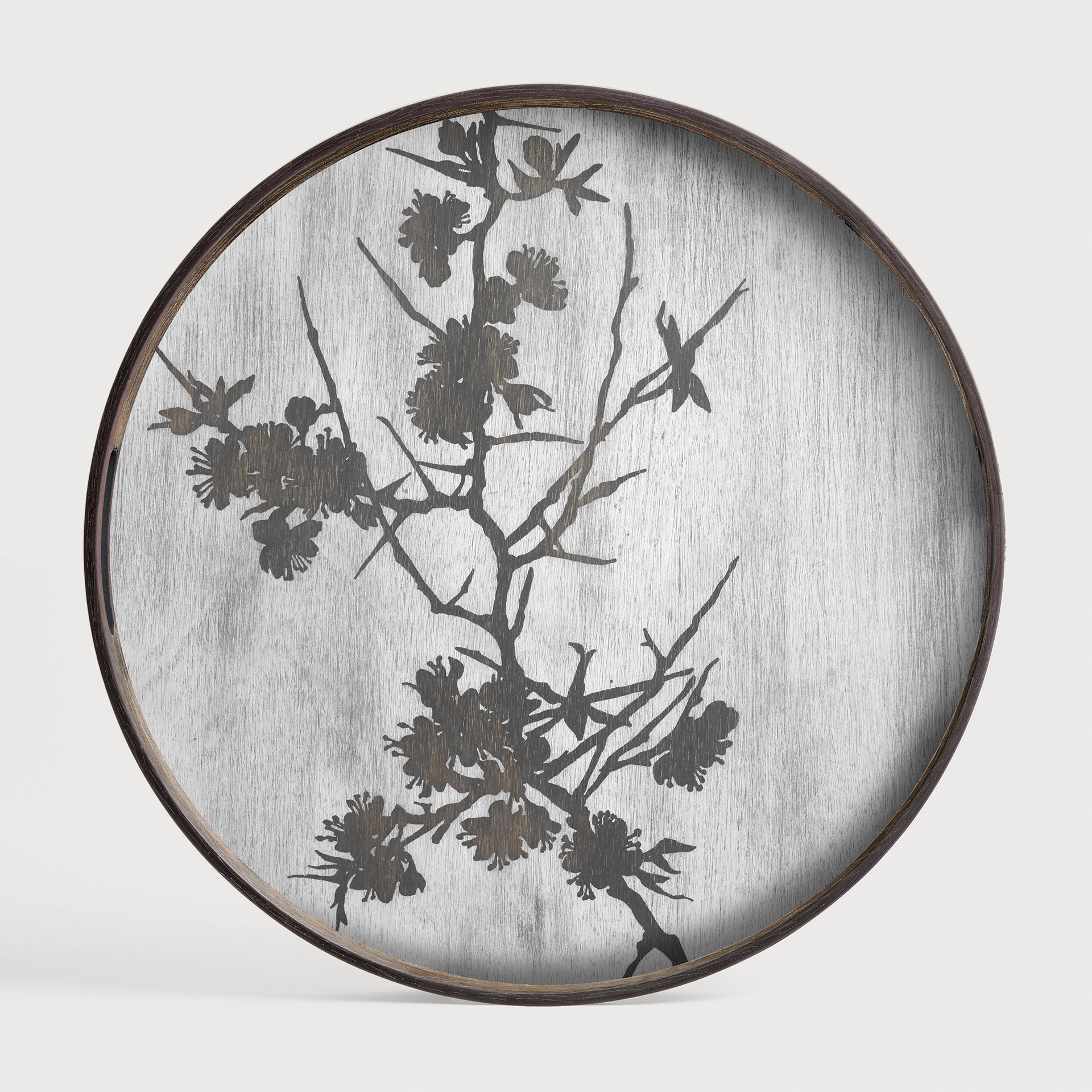 [20335R] Blossom wooden tray