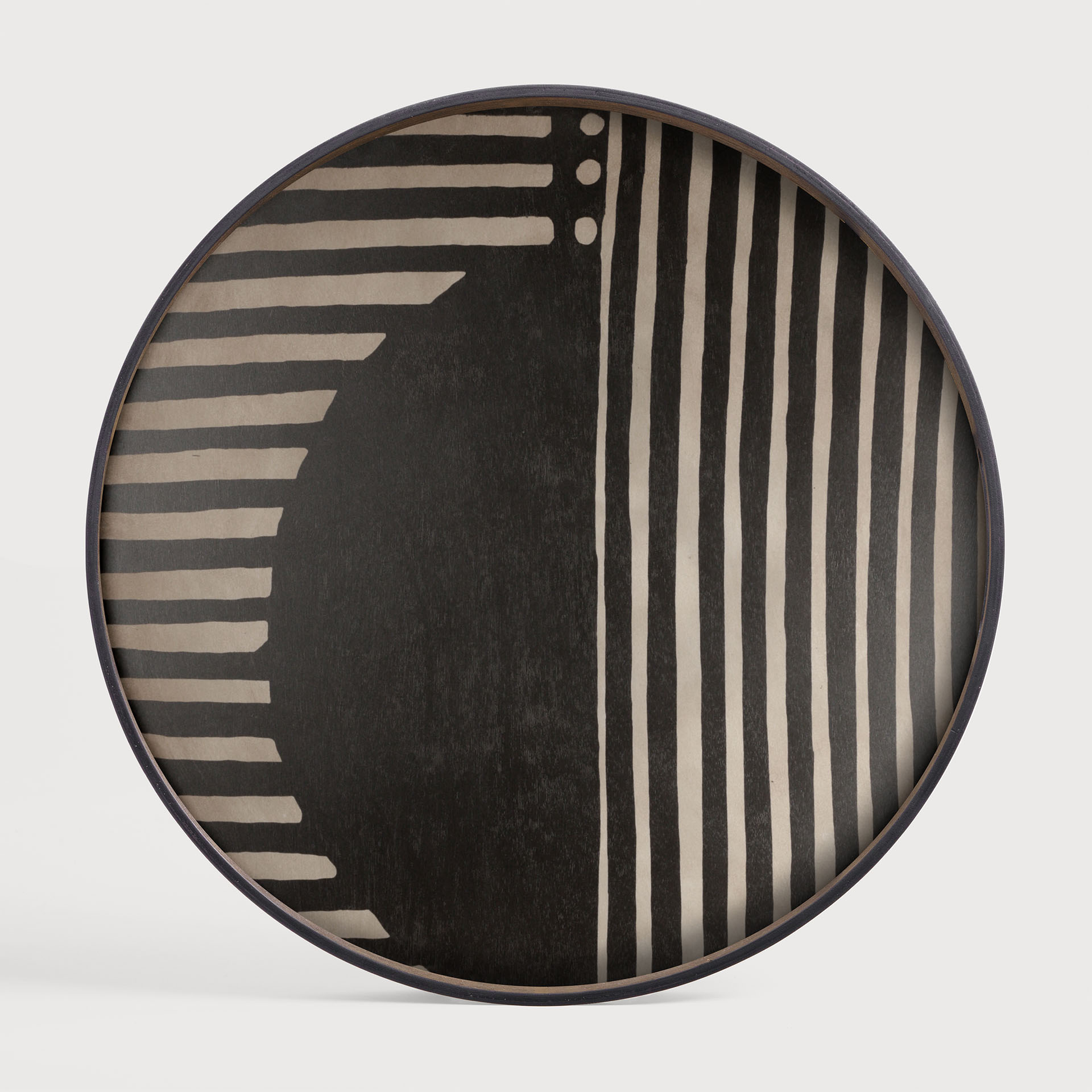 [20937R] Plateau en bois Asymmetric Dot