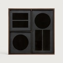 Charcoal desk organiser - walnut holder