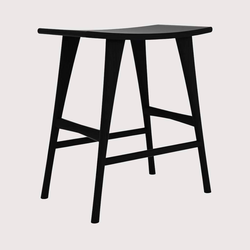 Oak black Osso counter stool
