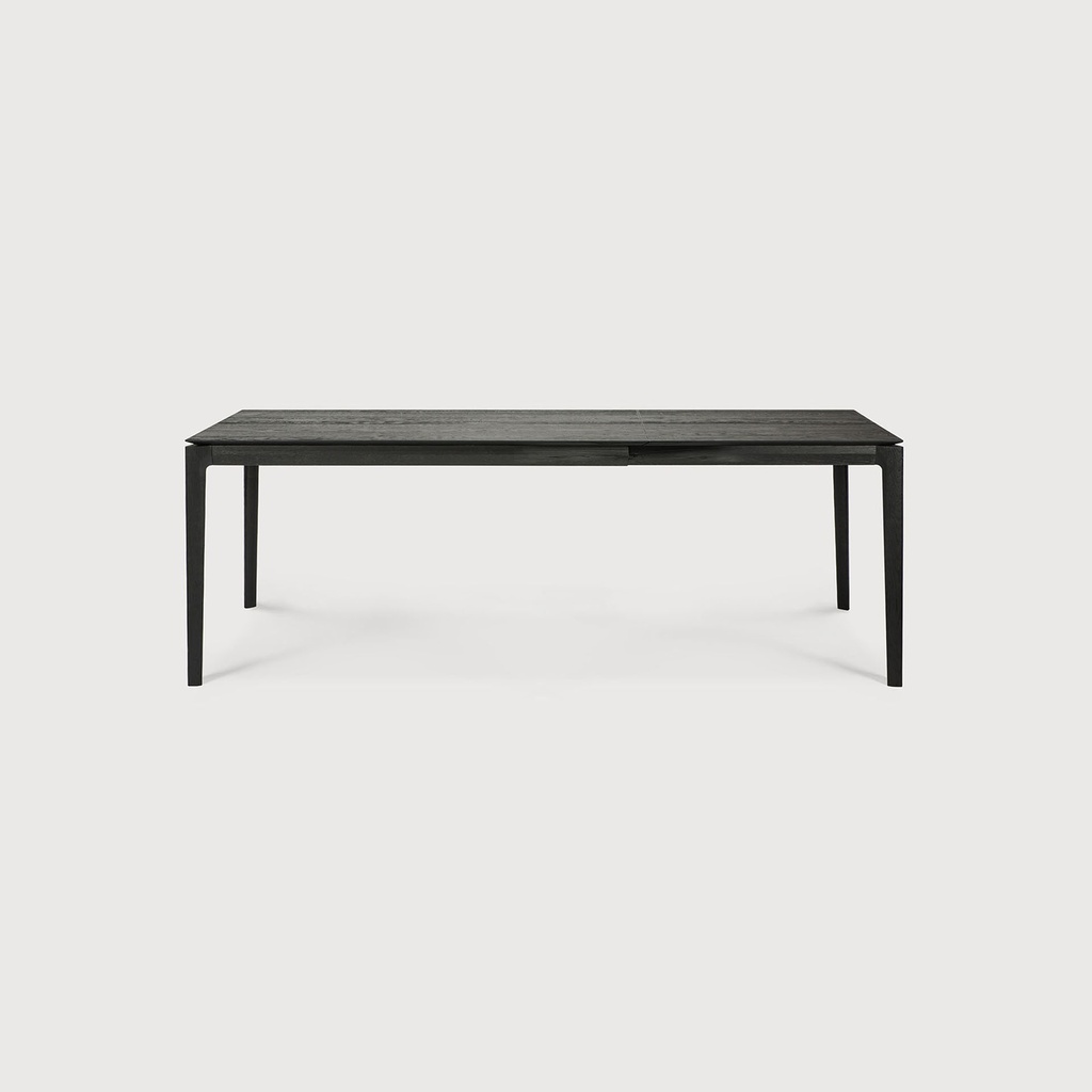Oak Bok black extendable dining table