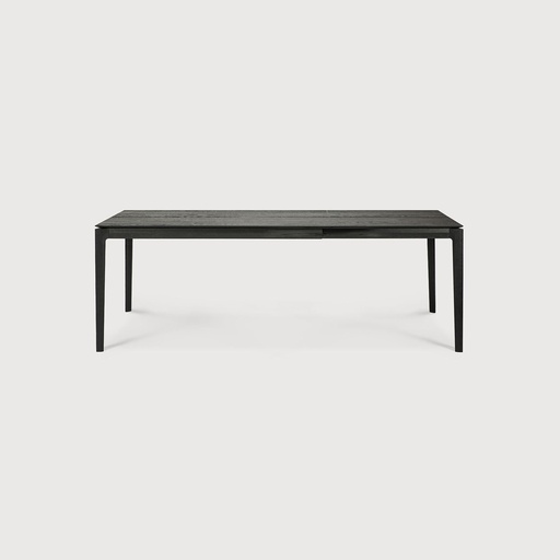 [51542*] Oak Bok black extendable dining table (140/220x90x76cm)