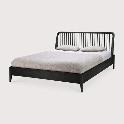 [51236*] Spindle bed (Eikenhout zwart, 190x210x97cm)