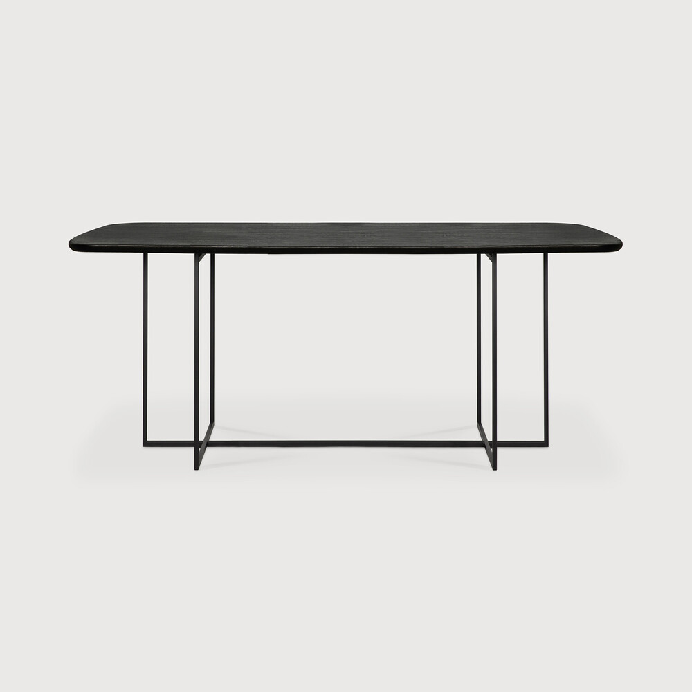 Oak Arc black dining table