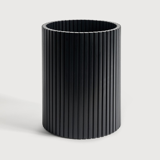 [29771*] Black Roller Max waste paper basket