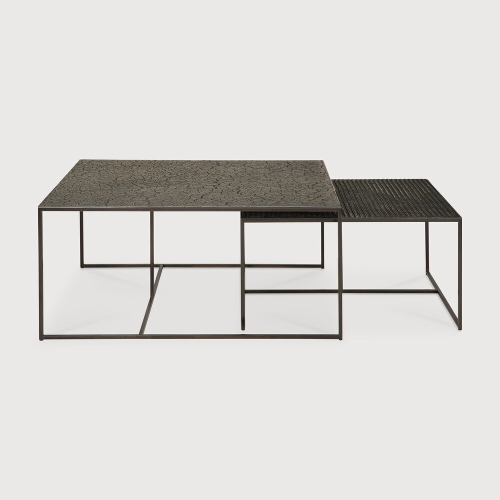 [25895] Pentagon nesting coffee table set