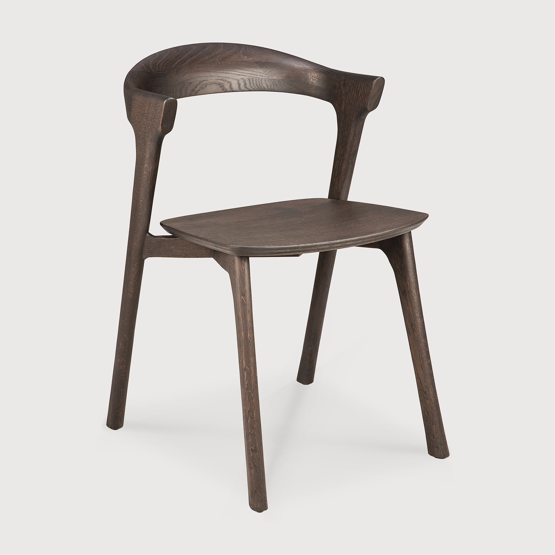 [51550] Oak Bok brown dining chair (No Upholstery)