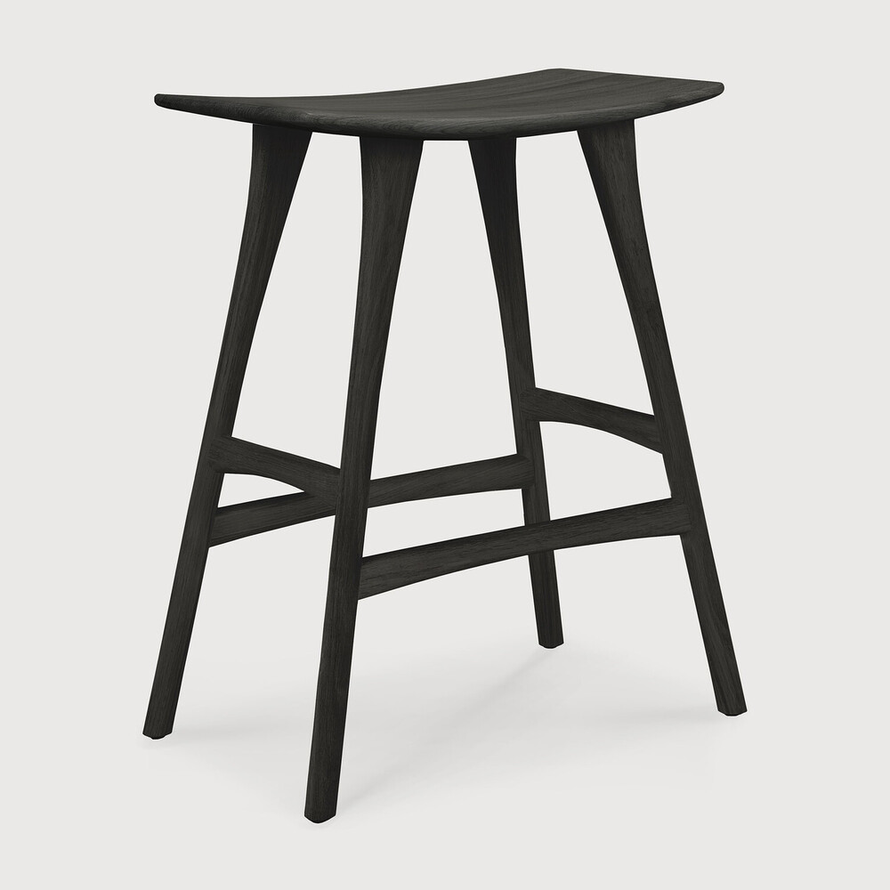 Tabouret de cuisine Osso - chêne noir