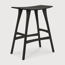 Oak Osso black counter stool