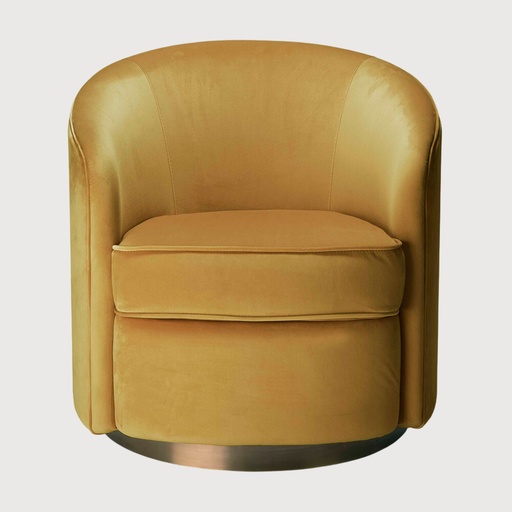 [20131*] Swivel armchair (Gold Velvet)